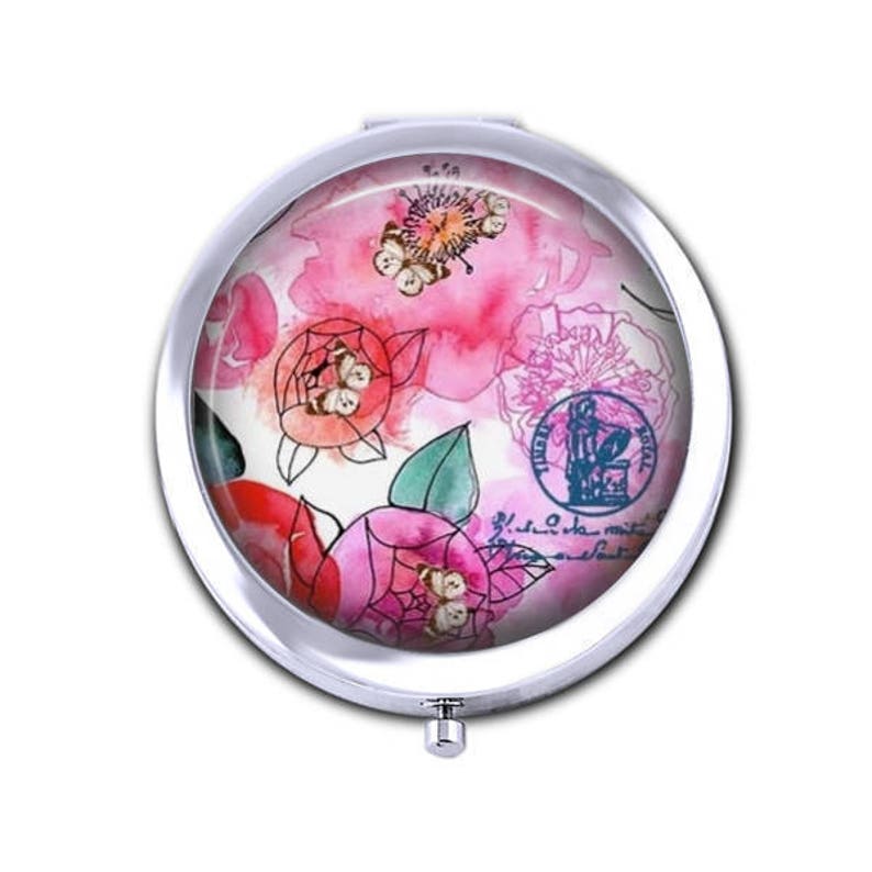Pocket mirror with Coco Chanel quote perfume bottle compact Etsy