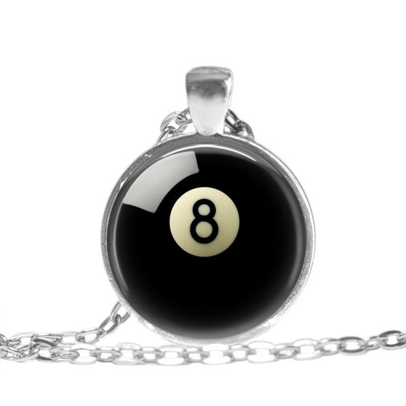 Eight ball necklace2 stylesbilliard ball pendant8 ball lady Etsy