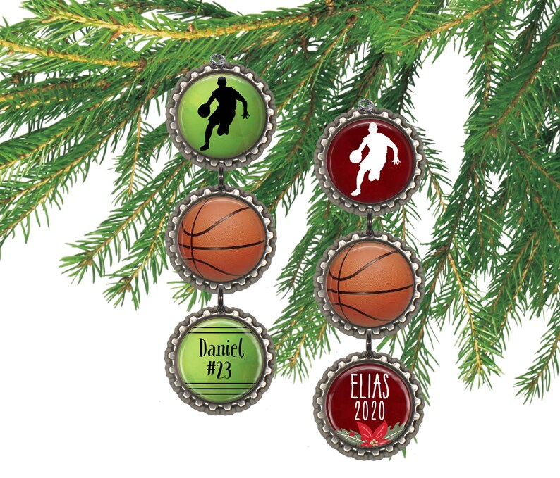 Basketball Ornament 12 Colors Personalized Christmas Etsy