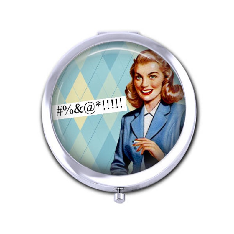 Pin up girl pocket mirror vintage cowgirl pin up compact Etsy