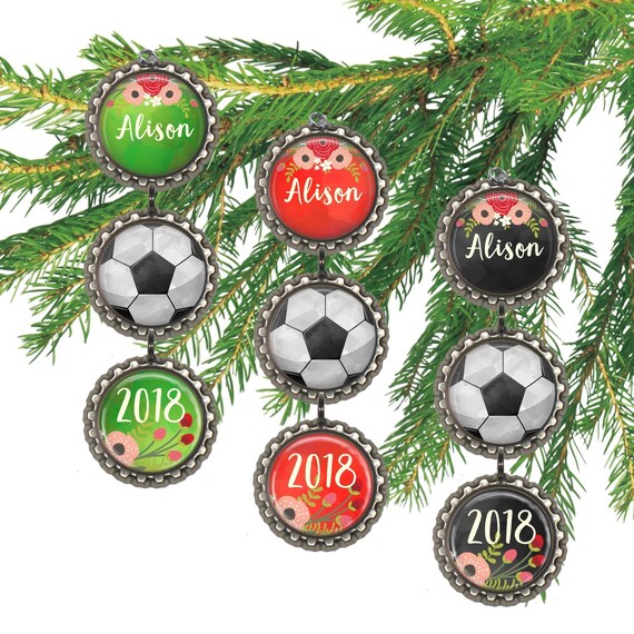 girls soccer ball ornament