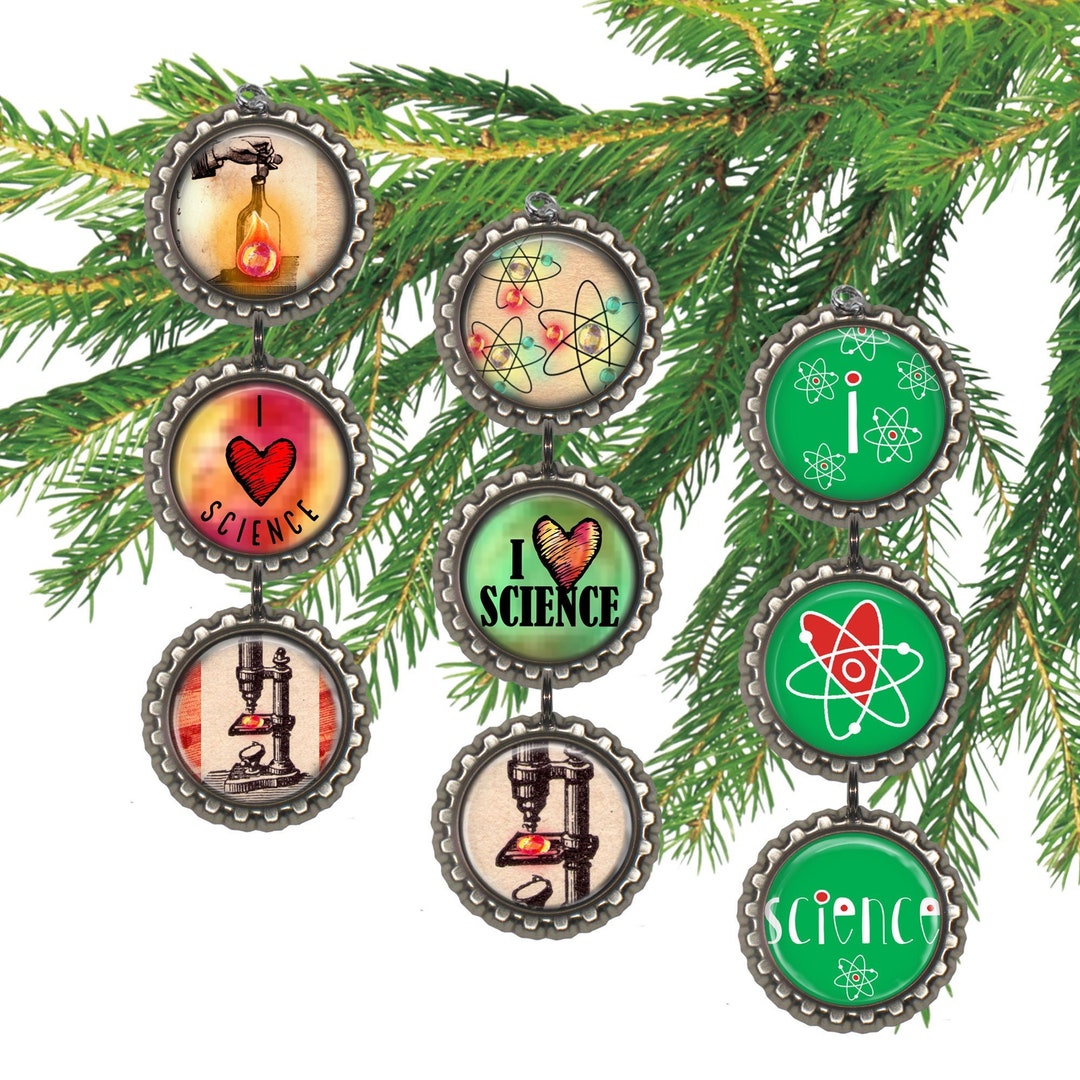 Science Ornament, Chemistry Teacher Gift for Scientist, Atoms