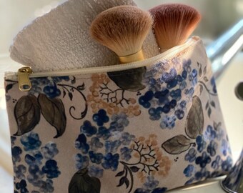 Italian Hydrangea Makeup Pouch
