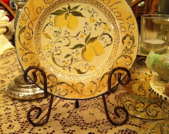 La Cucina Italiana Hand Painted Ceramic Plate