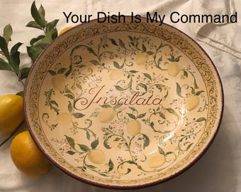 Hand Painted Insalata Centerpiece & Serving Bowl