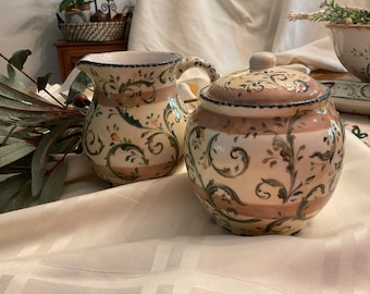 Hand-painted Sugar & Creamer