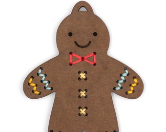 Gingerbread Kid - Stitched Ornament Kit