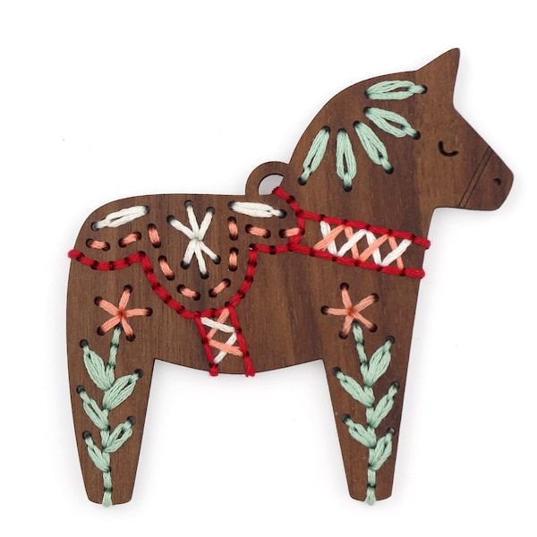 Dala Horse - Stitched Ornament Kit
