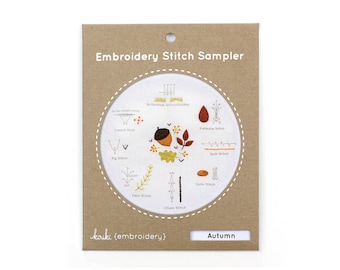 Autumn - Embroidery Stitch Sampler