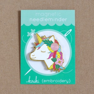 Unicorn Enamel Needleminder Magnetic image 3