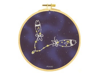 Pisces - 6" Hoop Art Embroidery Kit