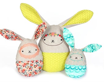 Easter Egg Bunnies PDF Sewing Embroidery Pattern