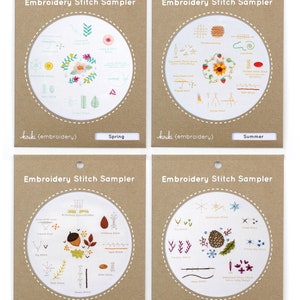 Four Seasons Set - Embroidery Stitch Sampler