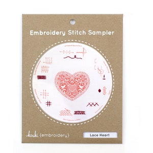 Lace Heart - Embroidery Stitch Sampler