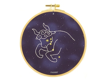 Taurus - 6" Hoop Art Embroidery Kit