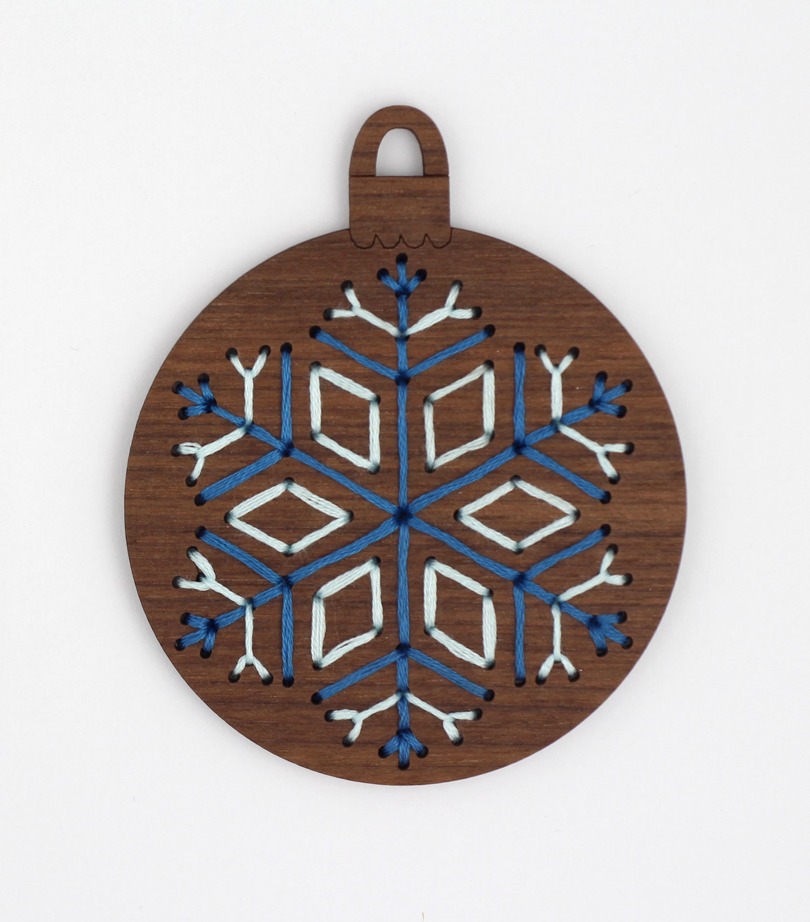 Easy Stitch Walnut Wood Ornament Kit set of 6 Etsy