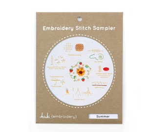 Summer - Embroidery Stitch Sampler