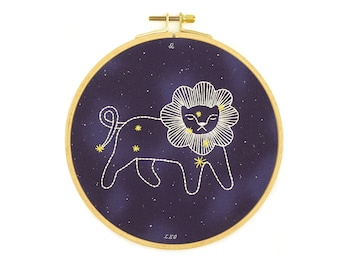 Leo - 6" Hoop Art Embroidery Kit