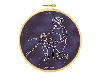 Aquarius - Kit de broderie d’art hoop 6 »