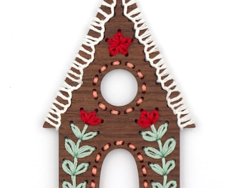Gingerbread House - Stitched Ornament Kit