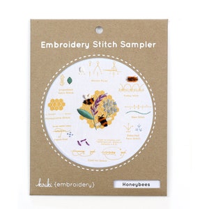 Honeybees - Embroidery Stitch Sampler