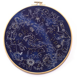 Star Map - 11" Hoop Art Kit