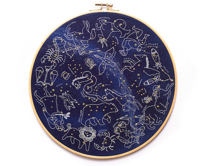 Star Map - 11" Hoop Art Kit