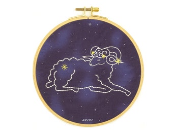 Aries - 6" Hoop Art Embroidery Kit