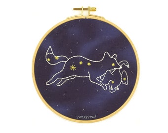 Vulpecula - 6" Hoop Art Stickdatei