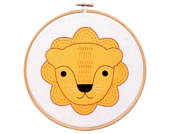 Petit Lion - Kit d'art Hoop