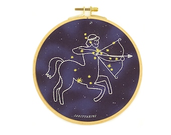 Sagittarius - 6" Hoop Art Embroidery Kit