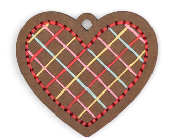 Gingerbread Heart - Stitched Ornament Kit