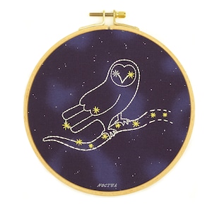 Noctua - 6&quot; Hoop Art Embroidery Kit