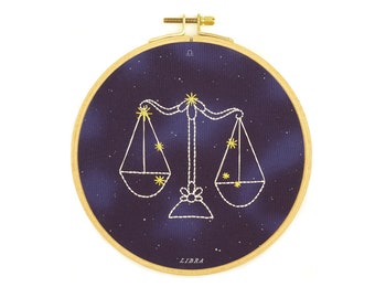 Libra - 6" Hoop Art Embroidery Kit