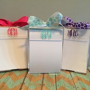 Personalized Acrylic Notepad Holder, Monogrammed Notepad Holder, Personalized Notepad, Teachers Gift