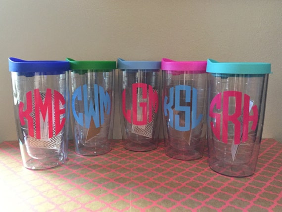 Personalized Acrylic Tumbler, Monogrammed Tumbler, Tervis Style Tumbler, Double Walled Tumbler
