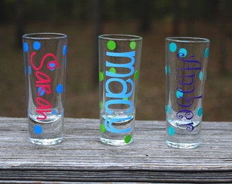 Monogrammed Shot Glass, Personalized Shot Glass, Custom Shot Glass, Shot Glass, Cute Shot Glass, Bridesmaid Gift, Sorority Sister Gift