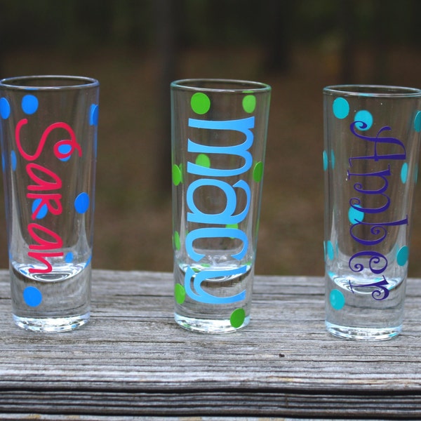 Monogrammed Shot Glass, Personalized Shot Glass, Custom Shot Glass, Shot Glass, Cute Shot Glass, Bridesmaid Gift, Sorority Sister Gift