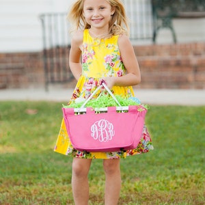 Easter Basket, Monogrammed Easter Basket, Personalized Easter Basket, Embroidered Easter Basket, Easter Bucket image 3