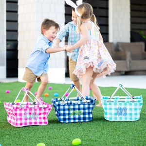 Easter Basket, Monogrammed Easter Basket, Personalized Easter Basket, Embroidered Easter Basket, Easter Bucket image 4