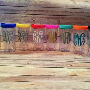Personalized Acrylic Tumbler, Monogrammed Tumbler, Tervis Style Tumbler, Double Walled Tumbler