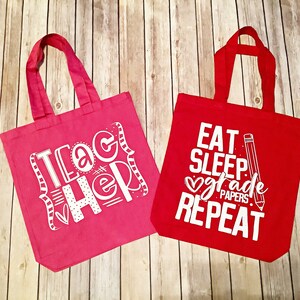 Teacher Appreciation Gift, Teacher Gift, Gift for Teacher, Personalized Teacher Gift, Teacher Tote, School Tote, Teacher Christmas Gift