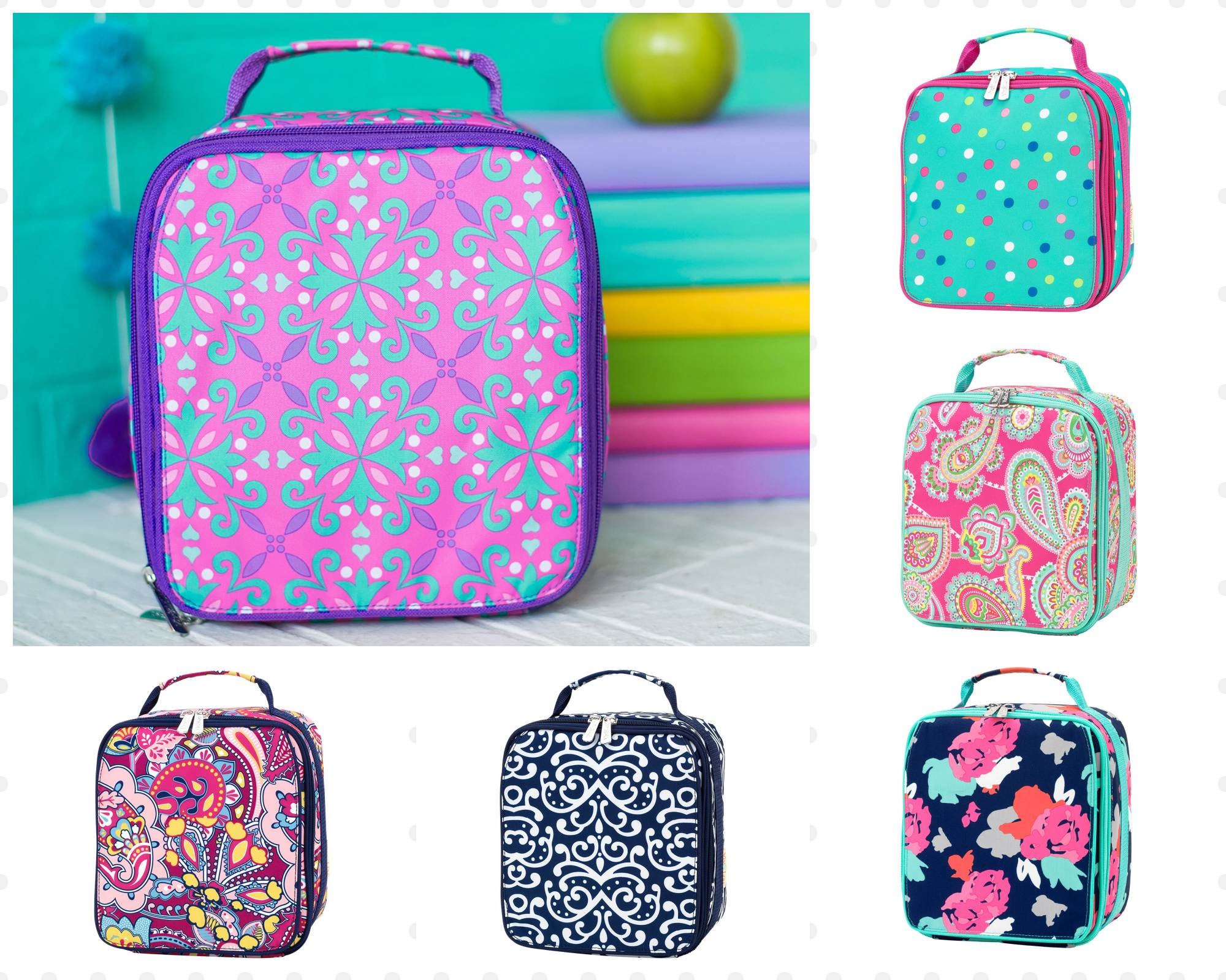patterned lunch bag