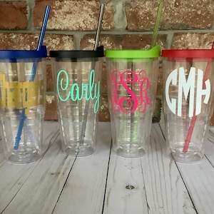  Customized Acrylic Tumbler with Straw - 16 oz. - Clear  143942-C