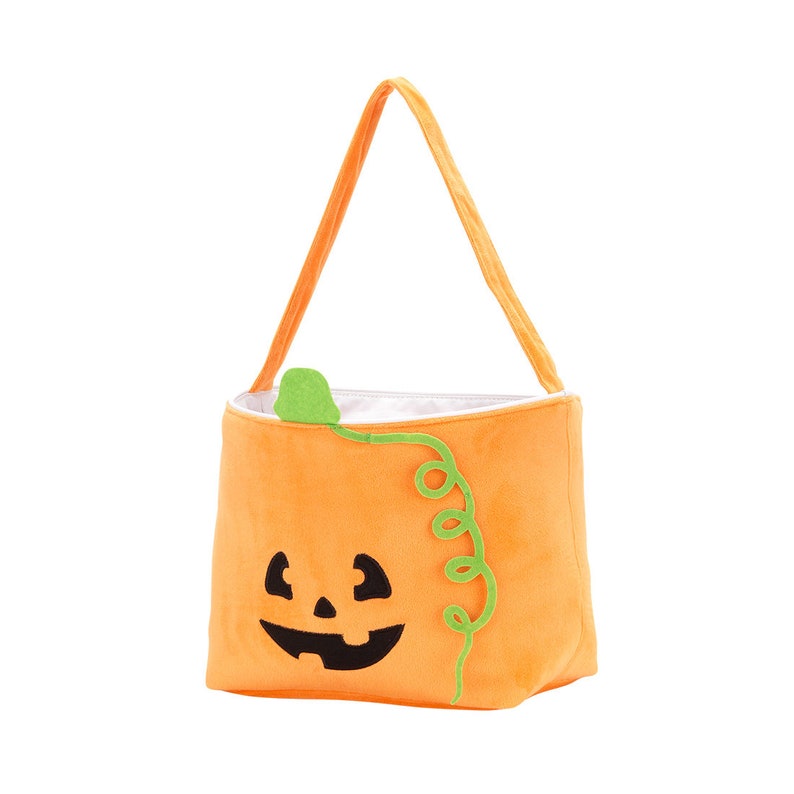 Trick or Treat Bag Halloween Treat Bag Personalized Halloween Bag Kids Halloween Bag Halloween Tote with Monogram Plush Halloween Tote