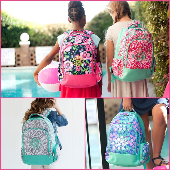 Girl's Backpack Personalized Backpack Monogram Backpack | Etsy