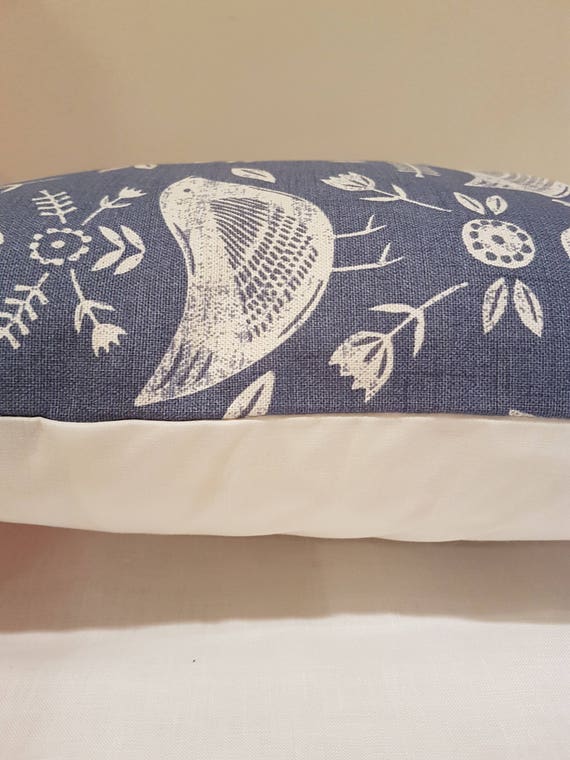 Decorativo Hecho a Mano Scandinavian Narvik aves Naranja Oche Gris Funda De Cojín
