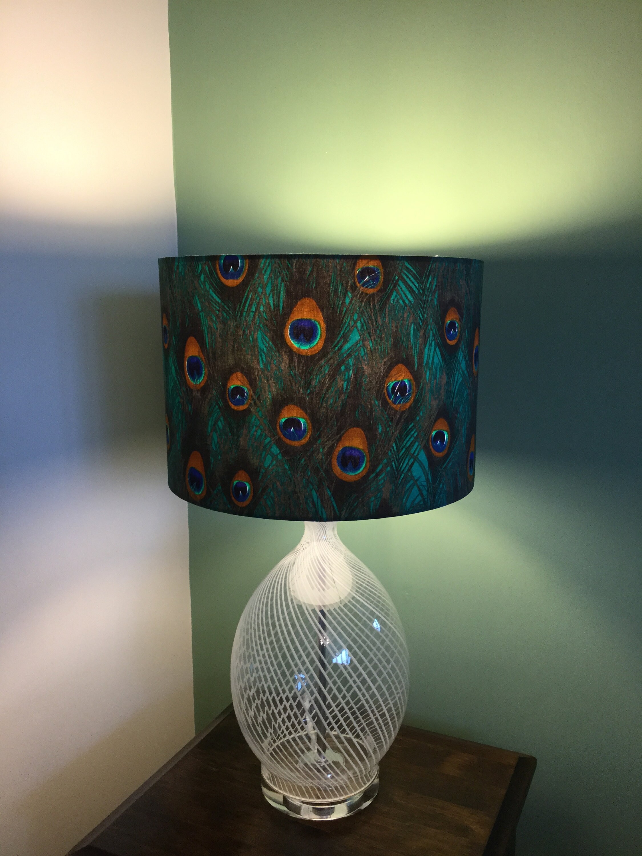 Peacock Lampshade Feather Lampshade Peacock Feather Lampshade Etsy UK