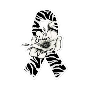 Ehlers Danlos (EDS) Bloemen Zebra Bewustzijnslintsticker