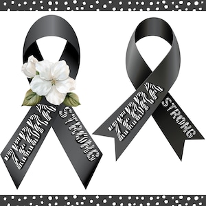 Zebra Strong Awareness Ribbons Clipart Bundle